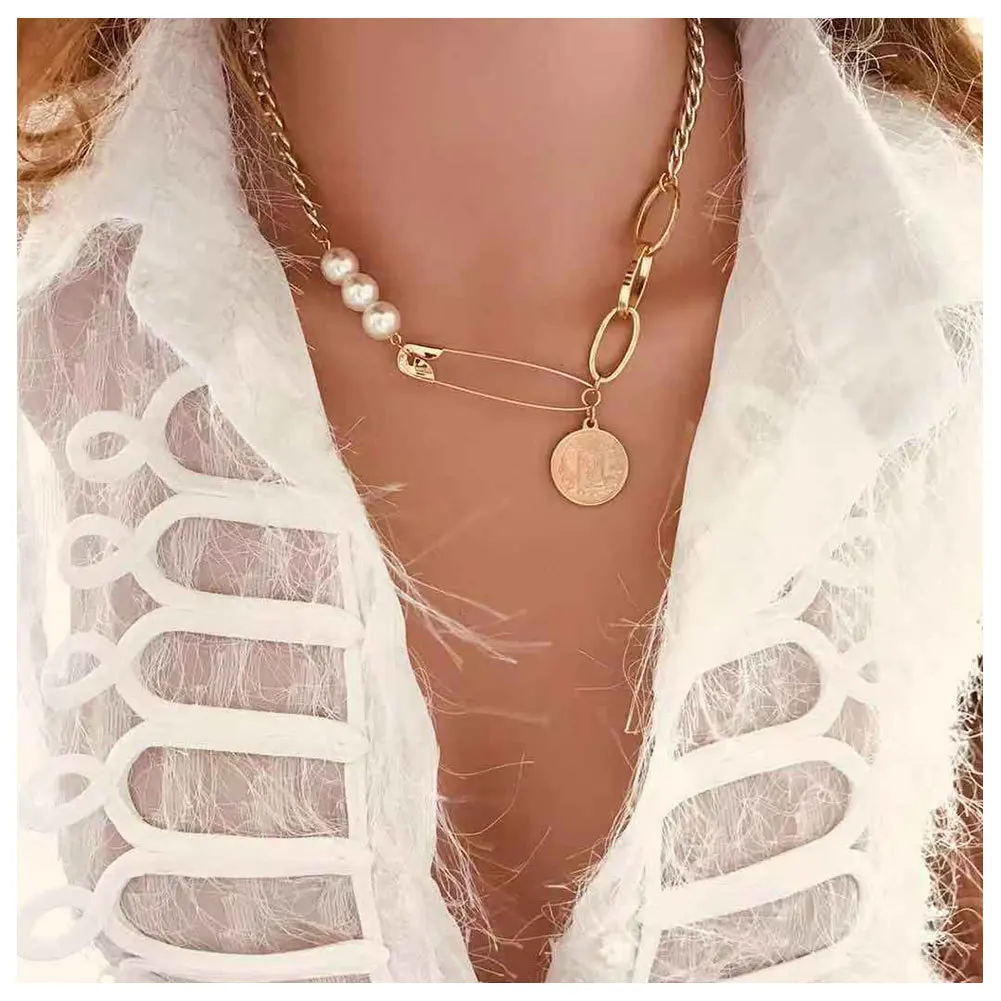 Европейская и американская Новая мода простая Ретро овальная пряжка цепочка