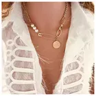 Европейская и американская Новая мода, простая Ретро овальная пряжка, цепочка, булавка, сексуальная женская подвеска, ожерелье от производителя, оптовая продажа