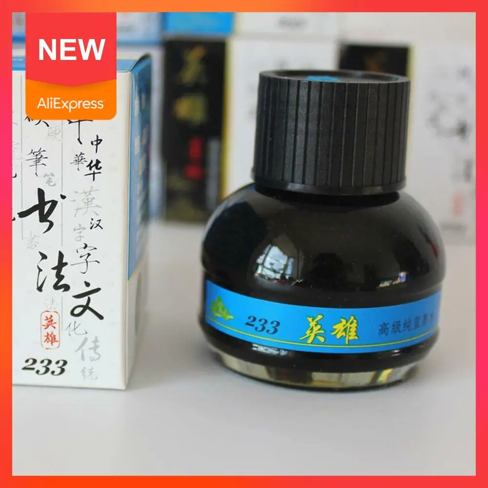 

60ml Bottled Blue Fountain Pen Ink Hero 233 Writing Ink Smooth Fountain Supplies Office School Stationery Student Refill Gl N1V7