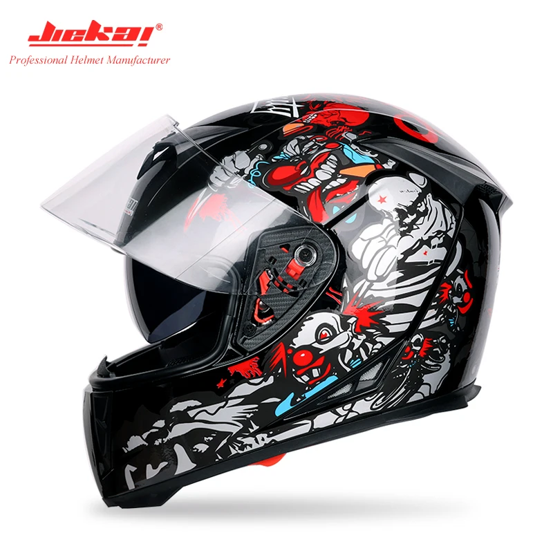 Полнолицевой мотоцикл Jiekai шлем гоночный мотокросса бездорожье Kask Moto Motociclista DOT