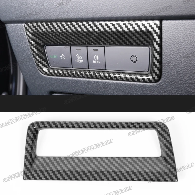 

Переключатель для автомобильных фар из углеродного волокна, регулируемая рамка для volkswagen touareg vw cr 2018 2019 2020 2021 2022, аксессуары для интерьера