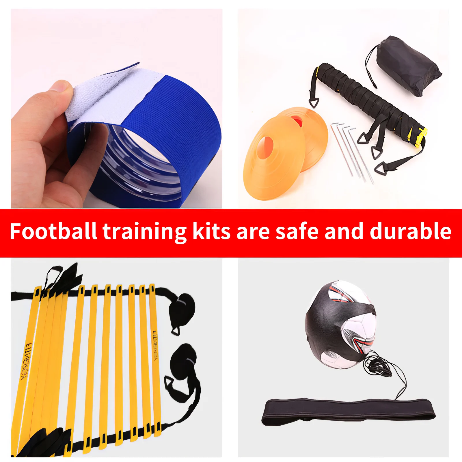 

Football Training Set Speed Agility Training Kit 12 Rung Agility Ladder Resistance Umbrella Agile Ladder Sign Disc For Soccer