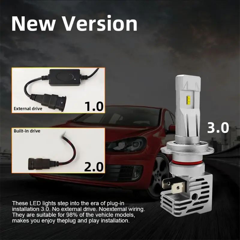 

ZES CSP chips h7 led Bulb 9005 HB3 LED 9006 HB4 Lamp car headlight h11 H8 H9 Fog Light 6500k