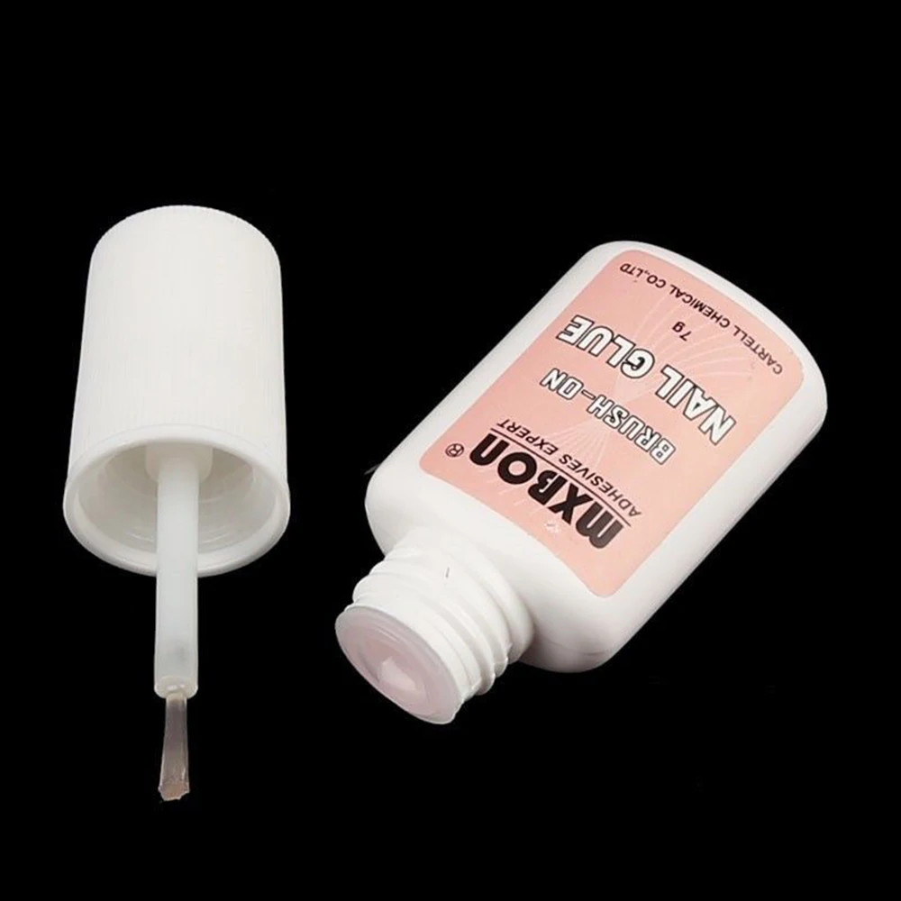 7g Fast Drying Nail Glue for False Nails Glitter Acrylic Decoration with Brush Tips Design Faux Ongle Care Tool | Красота и здоровье