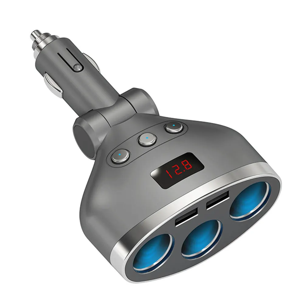 3 в 1 двойной USB Автомобильное зажигание Зажигалка разветвитель разъем