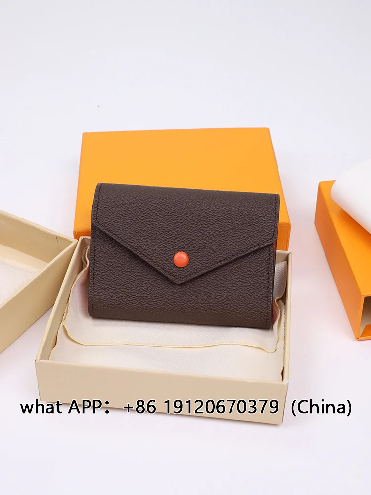 

Luxury short wallet High quality premium designer credit card wallet women's short wallet fashion wallet with box Free shipping
