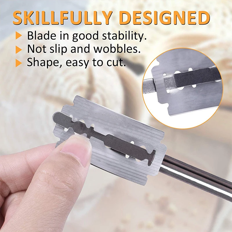 Wooden Bread Lame Cutter Knife Slicer Slashing Tool Dough Scoring Blade Tools Leather Protective with Blades and Cover | Дом и сад