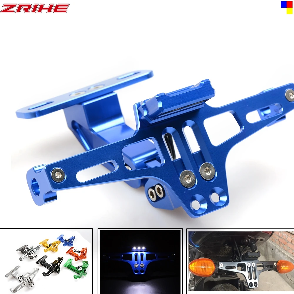 Держатель кронштейна номерного знака мотоцикла со светодиодный светильник кой