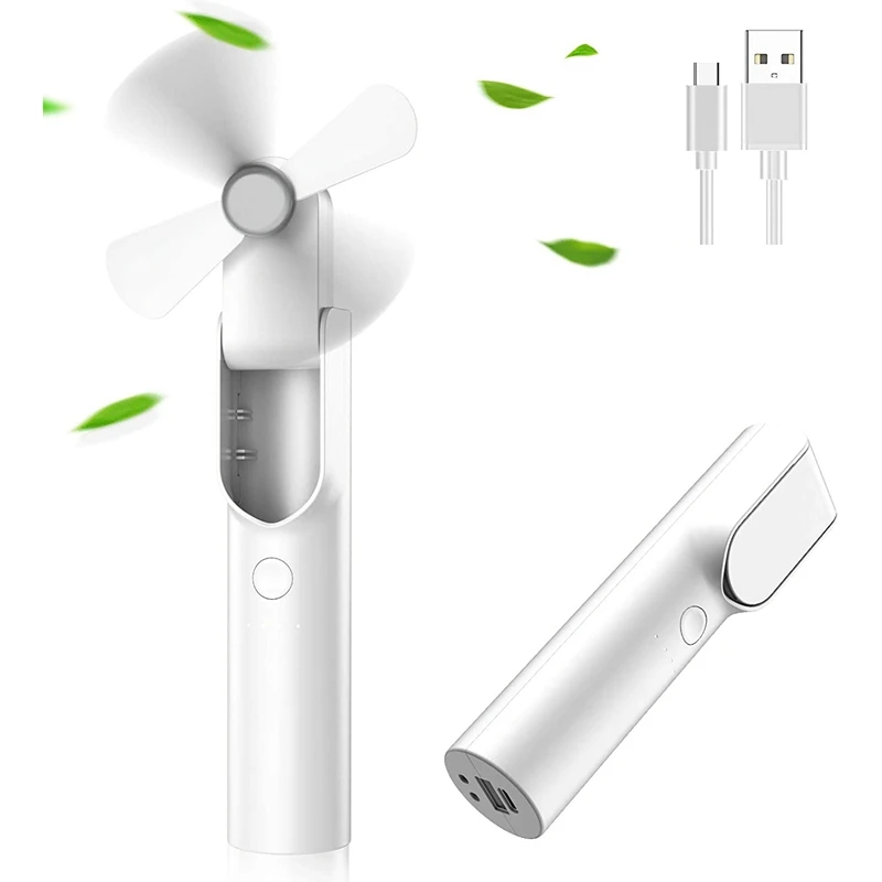 

Portable Handheld Fan USB Rechargeable, Foldable Desk Fan Mini Fan for Home Office Outdoor Travel Camping
