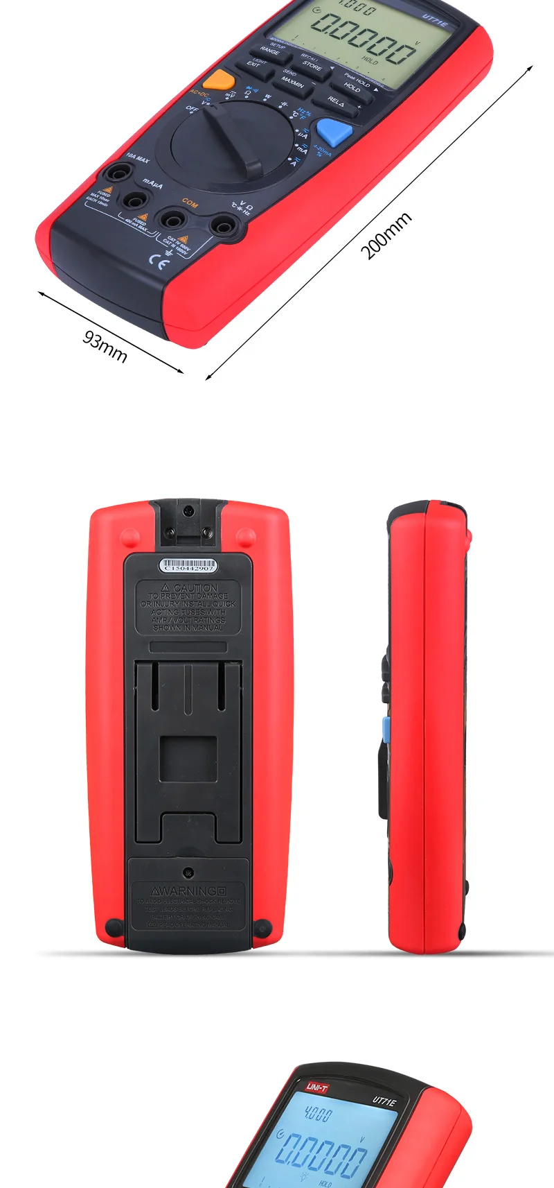 UNI-T UT71A/UT71B/UT71C/UT71D/UT71E Средний размер Интеллектуальные цифровые мультиметры; цифровой мультиметр, USB/Bluetooth связь
