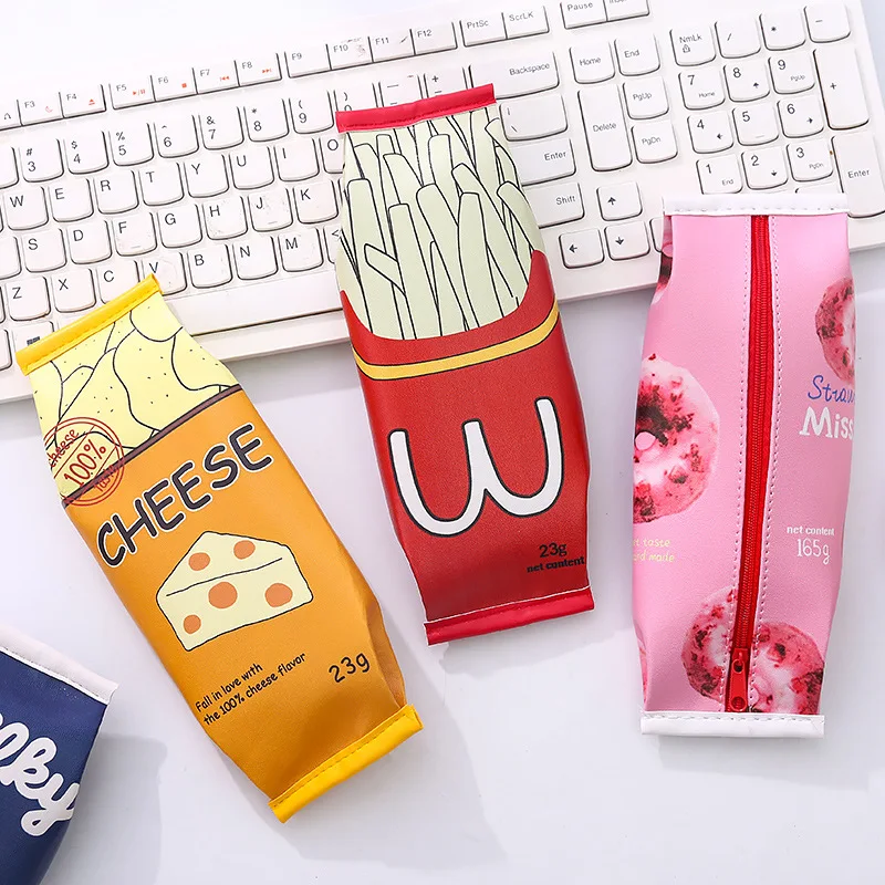 

XGZ Korean Creative Snack Pen Bag Korean Simple Female Junior High School Student Small Fresh Cute Stationery Bag
