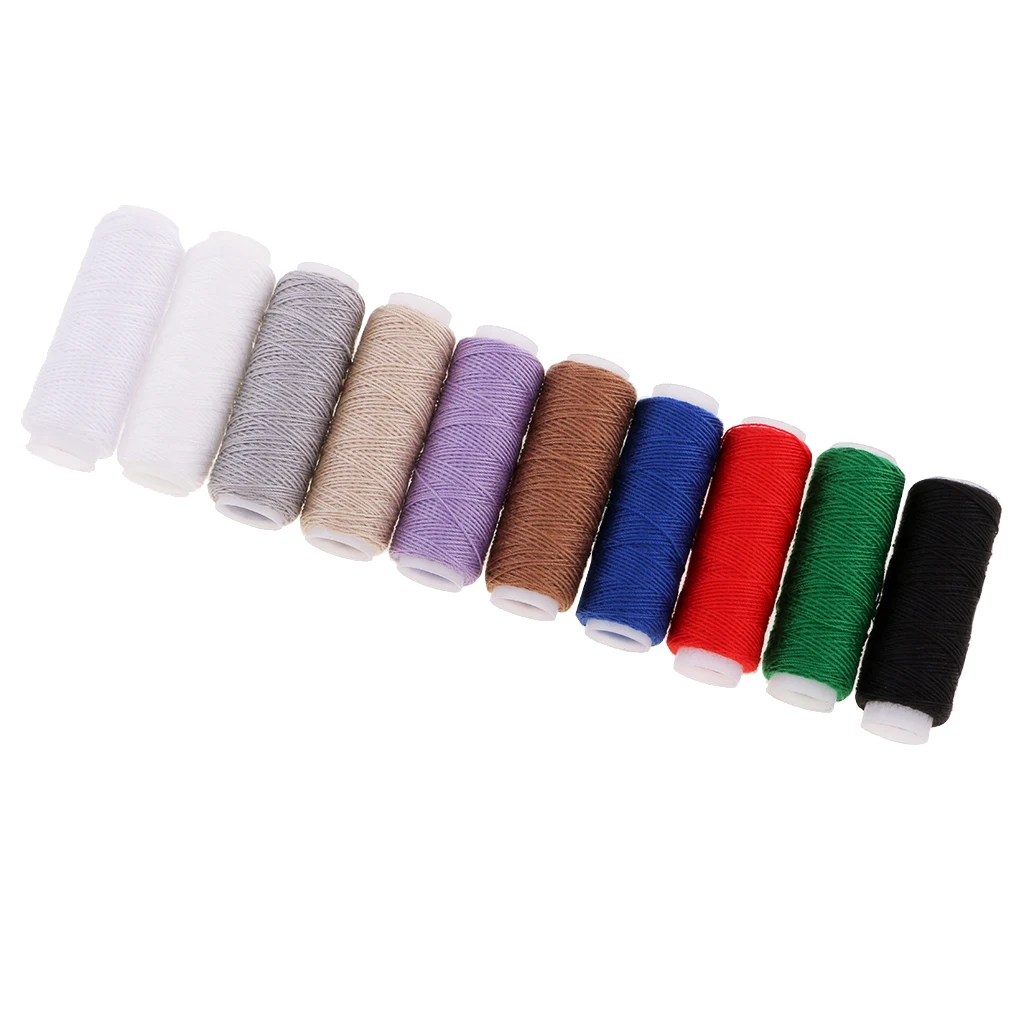 Strong 10 Colors Sewing Thread Set for Hand Quilting Embroidery Leather Crafts Repair kit with Curved Upholstery Needles | Дом и сад