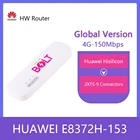 Разблокированный Huawei E8372 E8372h-153 150 Мбитс 4G Wifi USB модем LTE Wifi ключ поддержка 10 пользователей Wifi черный белый цвет Бесплатная антенна