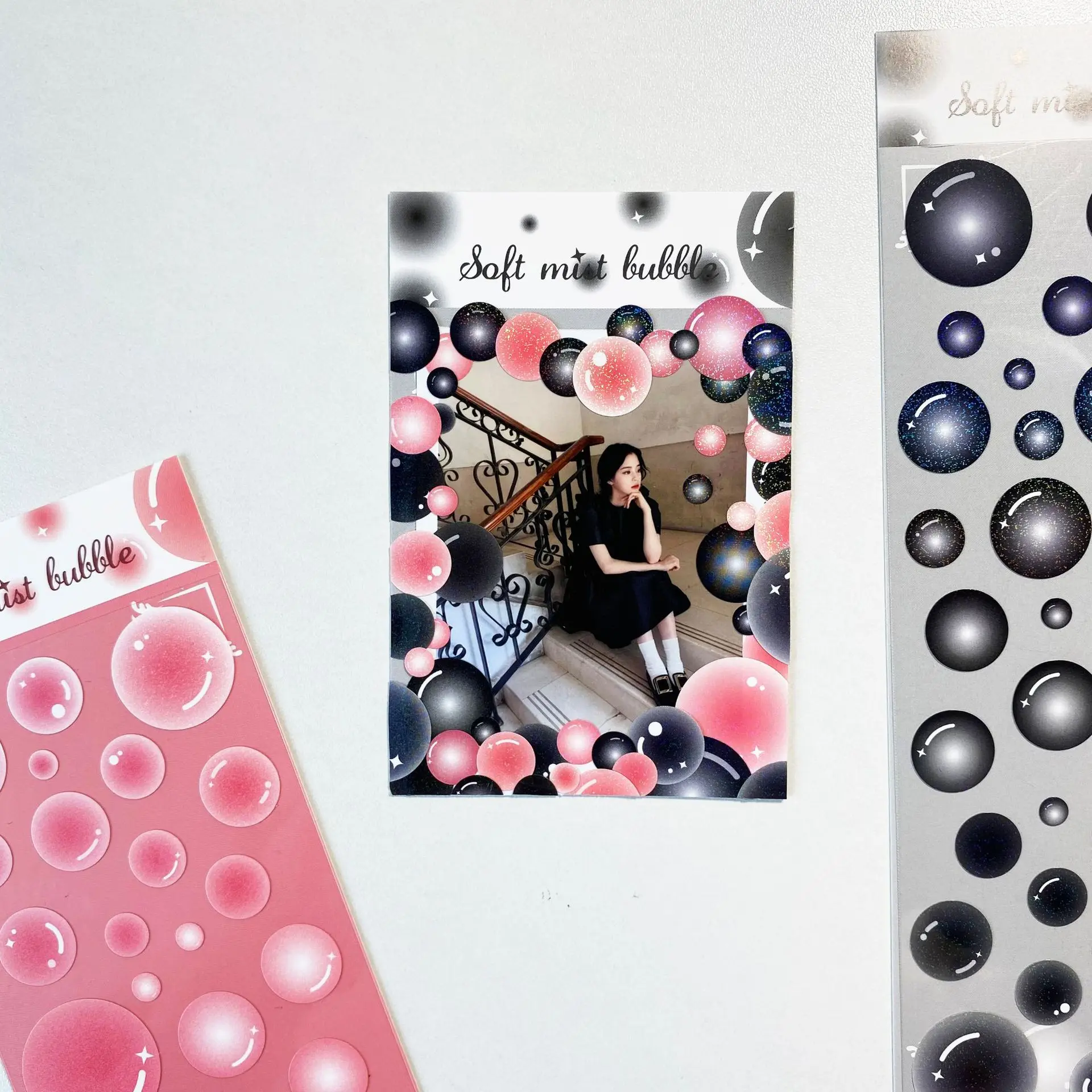 Фантазия красочный пузырьковый лазер Ins Корейская фотография карта счастливый