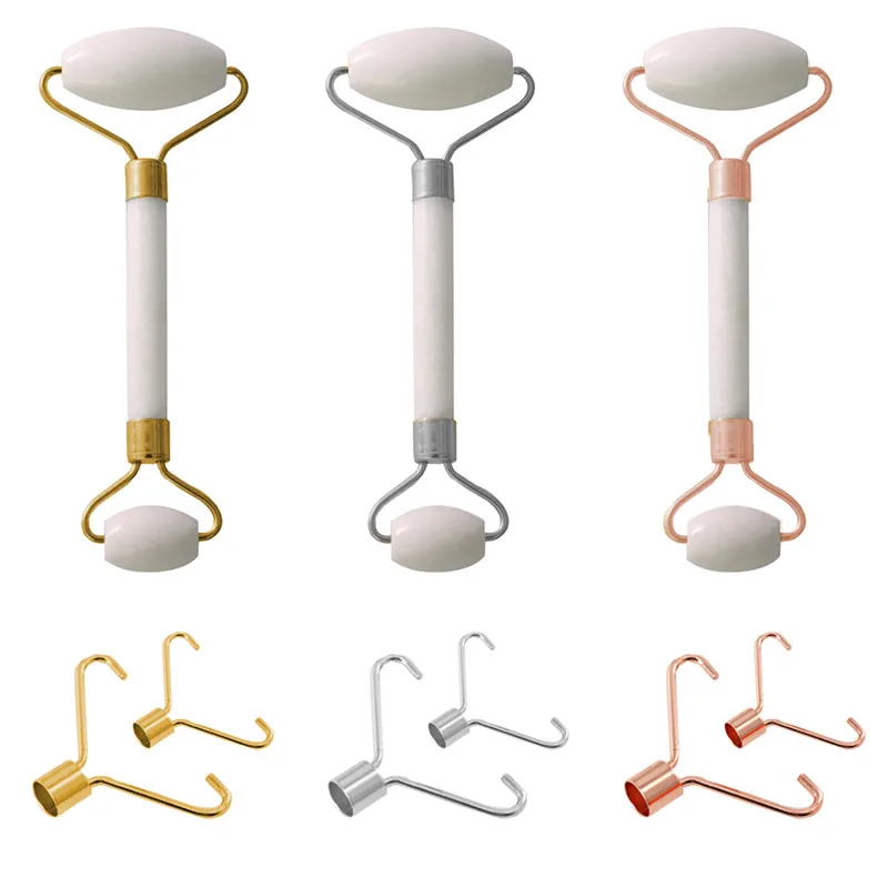 Кварцевый массажер для лица с кристаллами натуральный розовый нефритовый тела