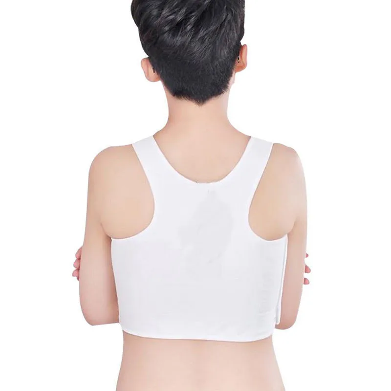 

New Lesbian Tomboy Buckle Short Chest Breast Binder Trans Body Shaper Vest Tops