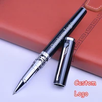 personalized custom logo black neutral business signature pen custom logo gift metal custom pen school office supplies