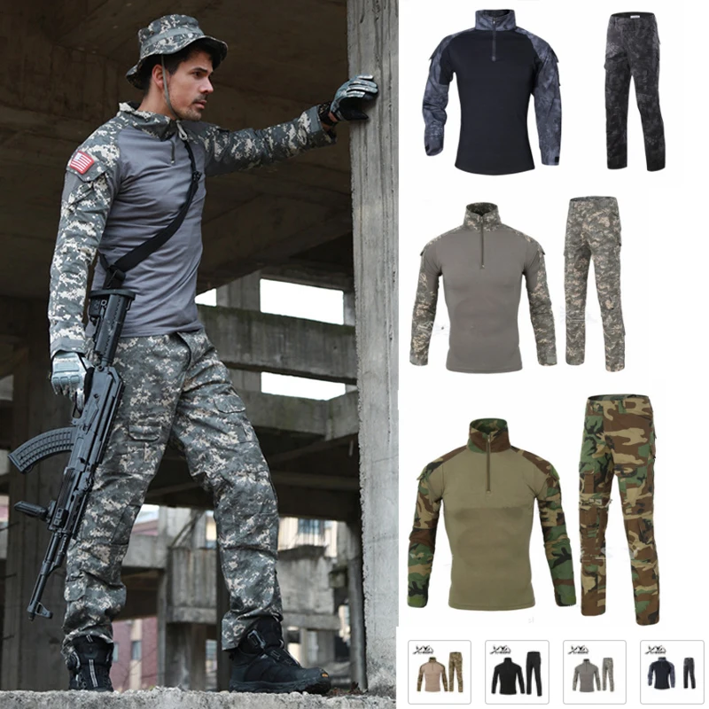 2 пары/комплект мужской уличный костюм Uniforme Militar для пешего туризма рубашка +