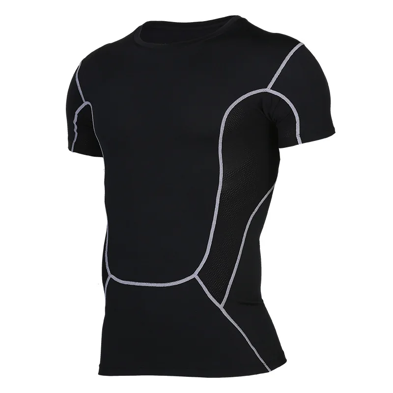 Мужская футболка для фитнеса бега быстросохнущая сетчатая дышащая с коротким