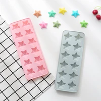 small five pointed star shape silicone mold chocolate 12 holes pudding ice cube gridtray candy maker cake decorating diy baking