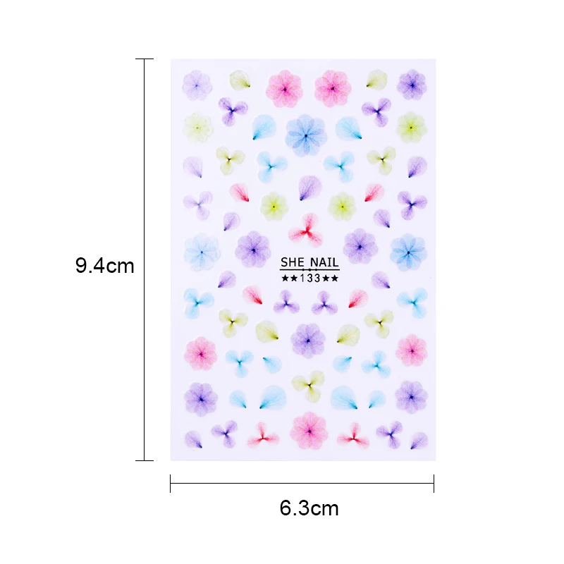 Цветы гортензии наклейки для ногтей переводные смешанные узорами дизайн бумаги