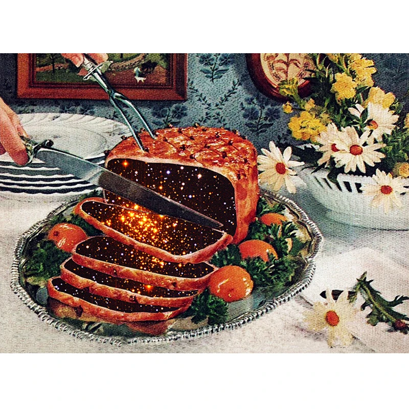 Пищевая Алмазная картина алмазной мозаики &quotСтейк&quot ручная работа алмазная