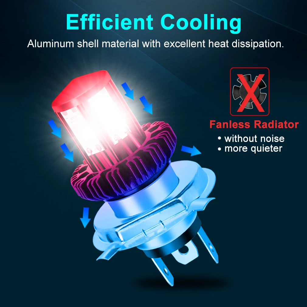 Лампы светодиодсветодиодный для мотоциклетных фар 6000 К лм 12 В к - купить по