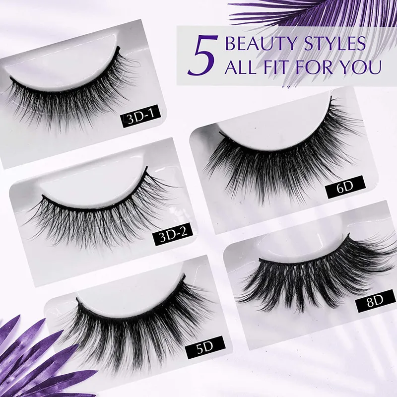 5 пар ресниц магнитные ресницы и подводка для глаз набор накладные магнит