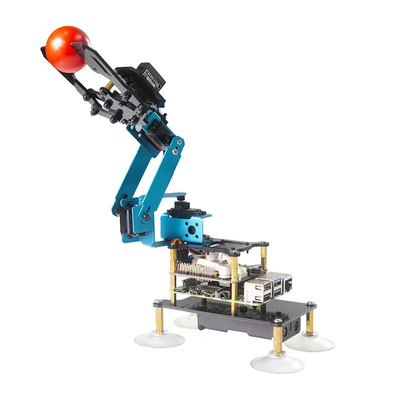 

Robotic Arm Kit Steam Science and Education Raspberry Pi Aluminum Alloy Expandable Mechanical Arm Robot