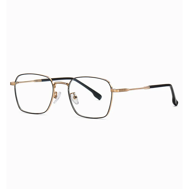 

New Metal Resist Blue Light Spectacle Frames Men's Simple Fashionable Eyeglasses Ladies Plain And Comfortable Myopia Eyewears