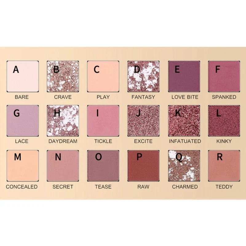 18 цветов Палитра теней для век водостойкая пятнистая легкая в Цвет Матовая Блеск