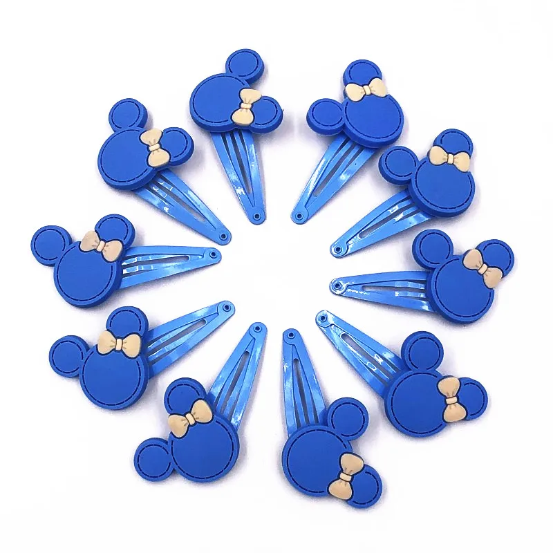10 шт. оптовая продажа Разноцветные заколки для волос с рисунком Микки и Минни