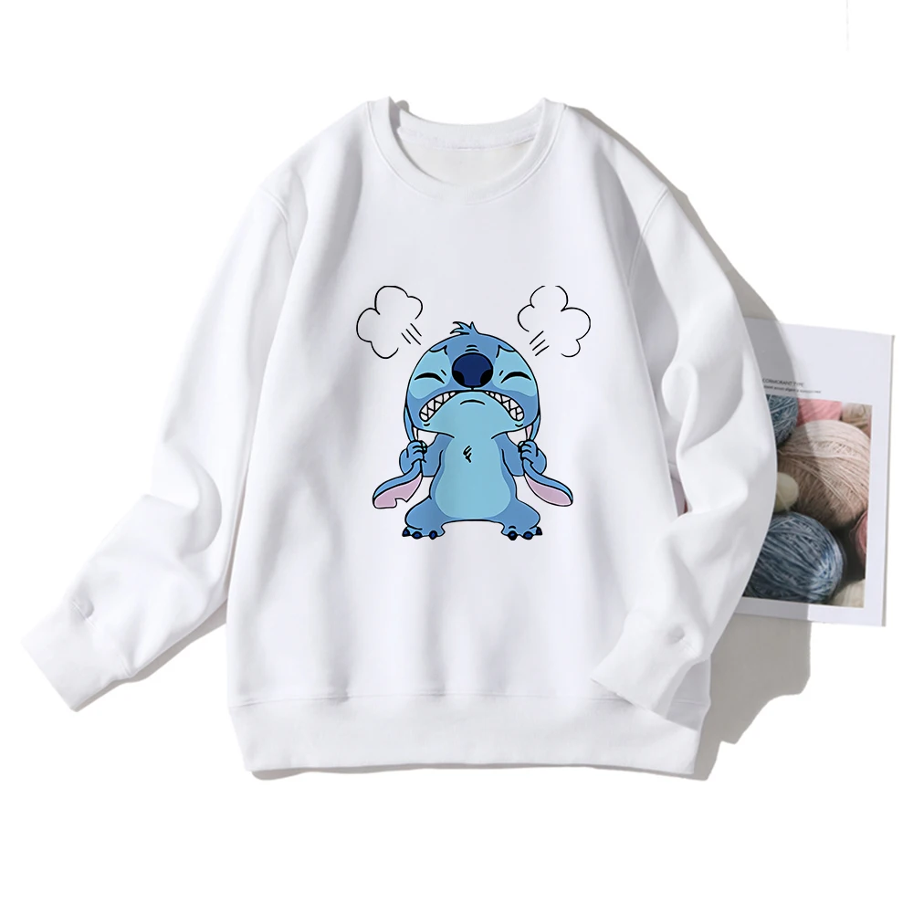 

Disney Kawaii Stitch Print Hoodies Women Fashion Harajuku Sweatshirt Femme Loose Plus Size Cute Clothing for Girls Ohana