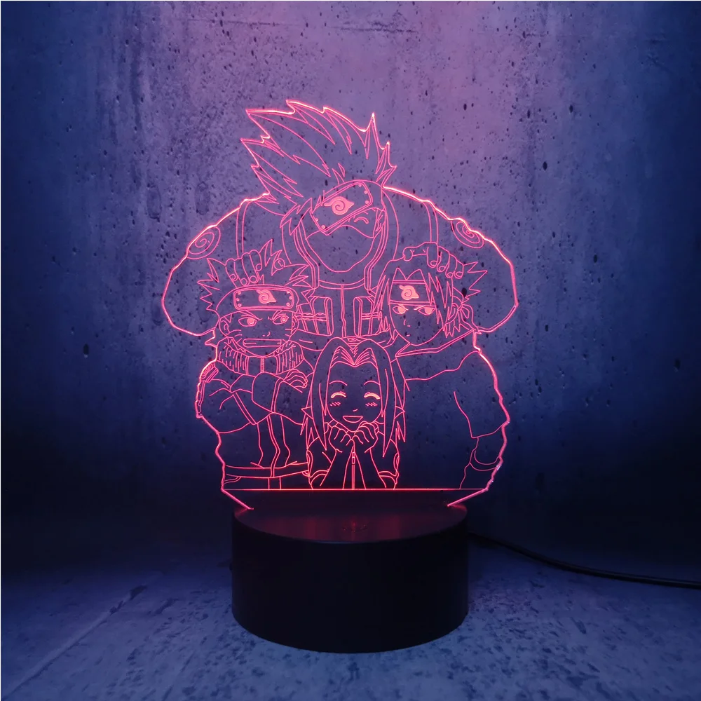 3D Иллюзия светодиодный ночной Светильник производства компании &quotKakashi&quot и три