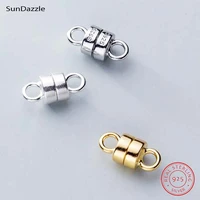 genuine real pure solid 925 sterling silver magnetic clasps gold buckle clasp diy jewelry making necklace bracelet findings