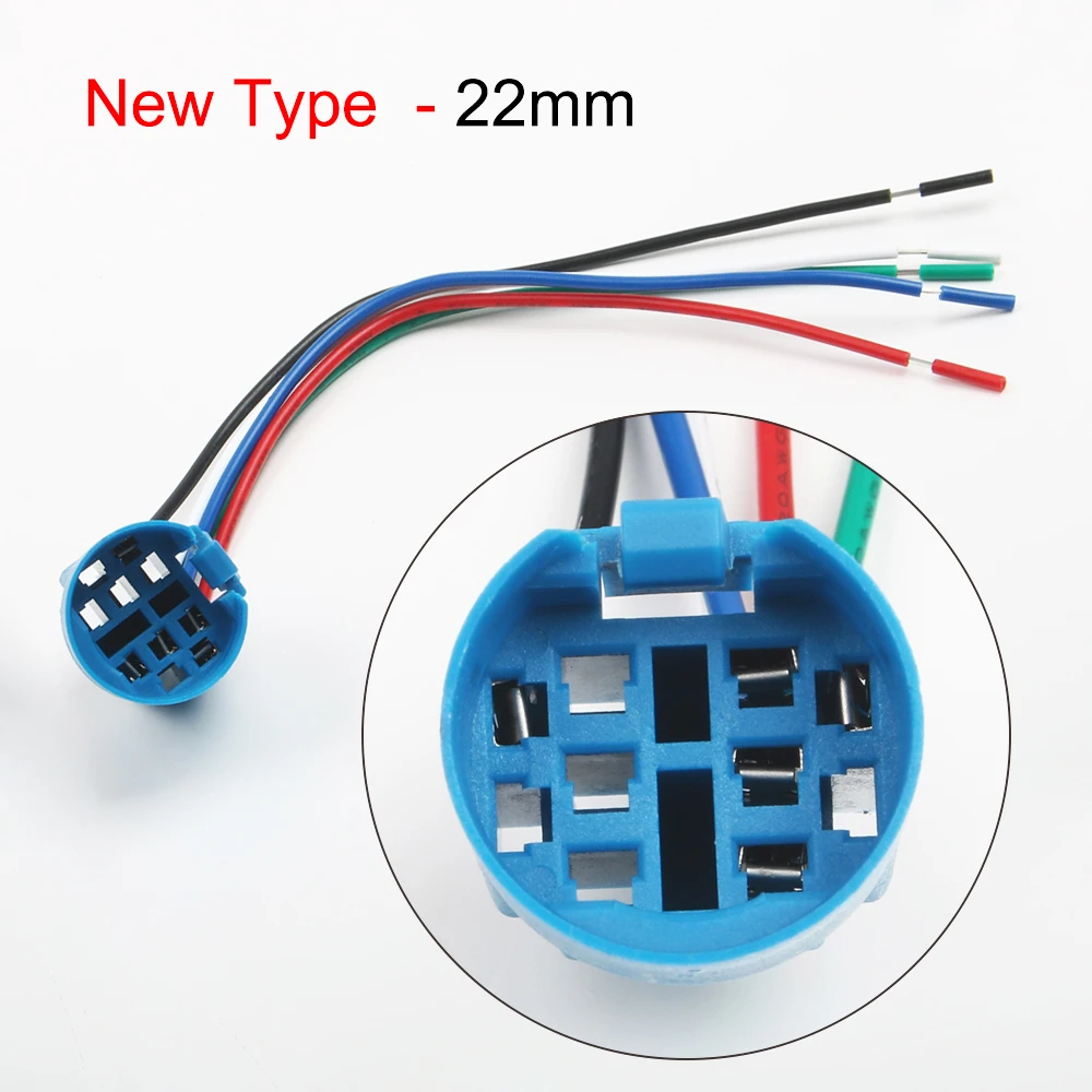 16 мм 19 22 кабельная розетка для металлического кнопочного переключателя проводка