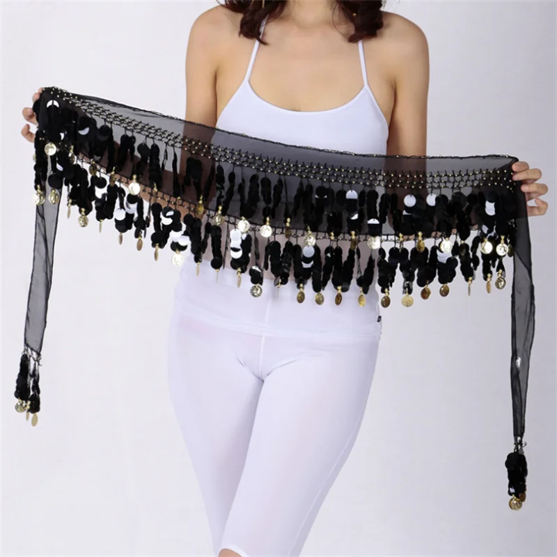 

Newly India Style Belly Dancing Clothing Belt Accessories Sequins Belly Dance Belt Triangular Bandage Dancing Hip Scarf
