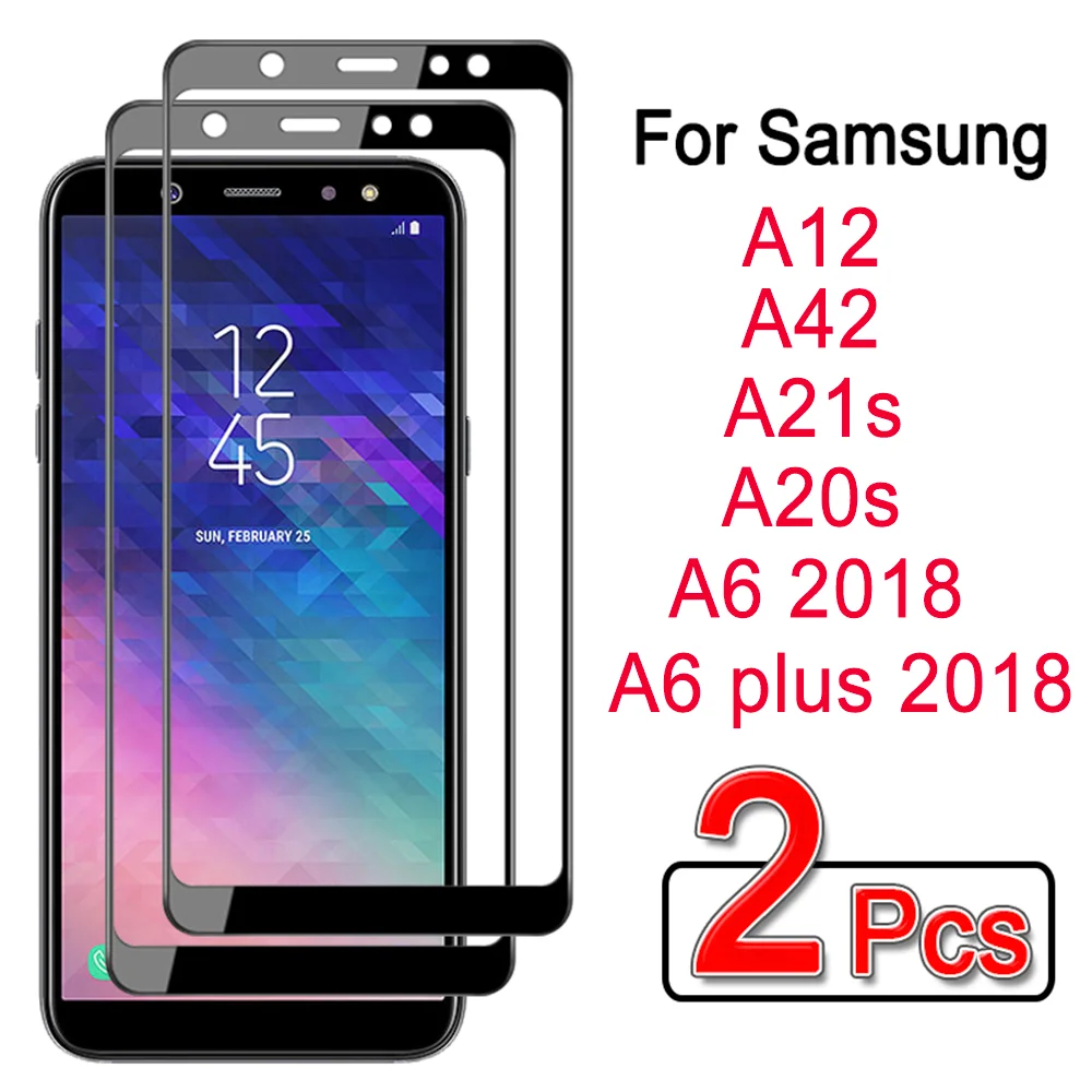 Закаленное стекло для samsung galaxy a6 plus 2018 Защита экрана A12 A42 A21s A20s защитное 2
