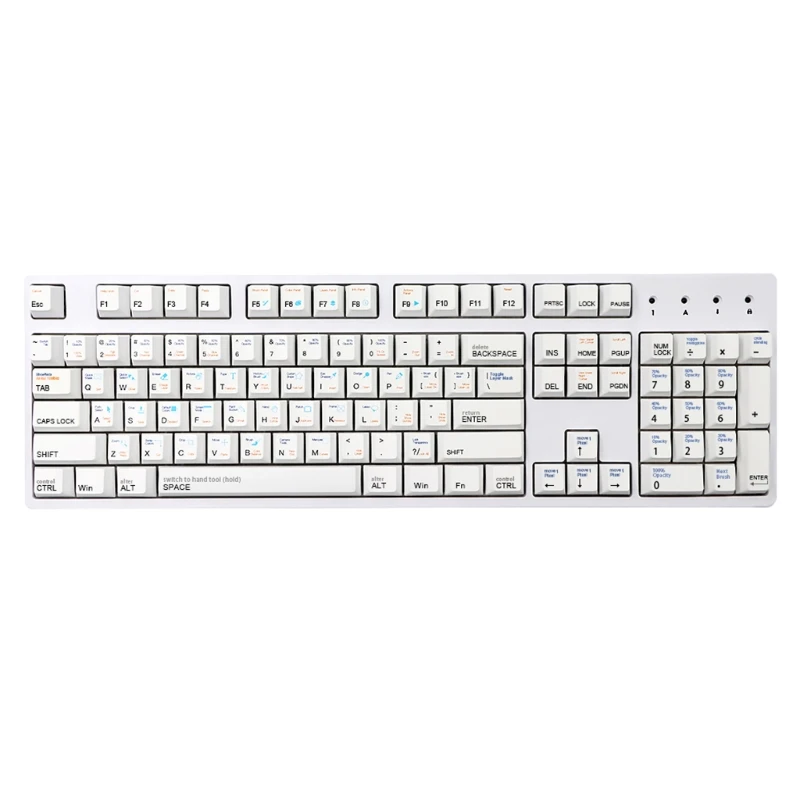

PS Theme Keycaps Cherry Profile 136 Keys Dye-Sub Keycaps GK61 64 84 96 Layout