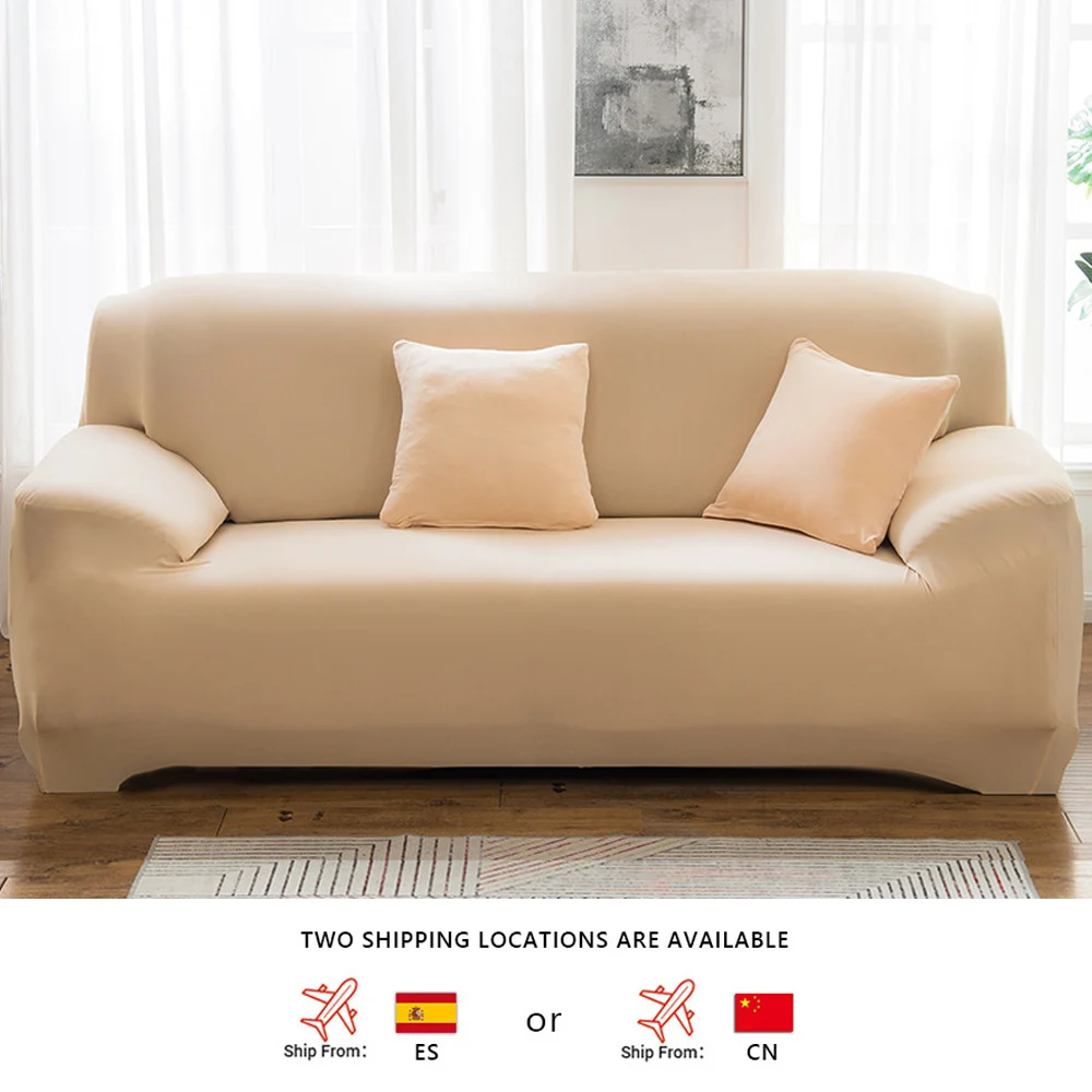 Эластичный чехол для дивана однотонный полноразмерный Противоскользящий кресла