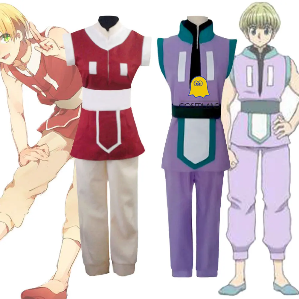 

Anime Hunter x Hunter Shalnark Cosplay Costume Top+Pants Red Purple Halloween Christmas Party Carnival Men Women Couple Suit