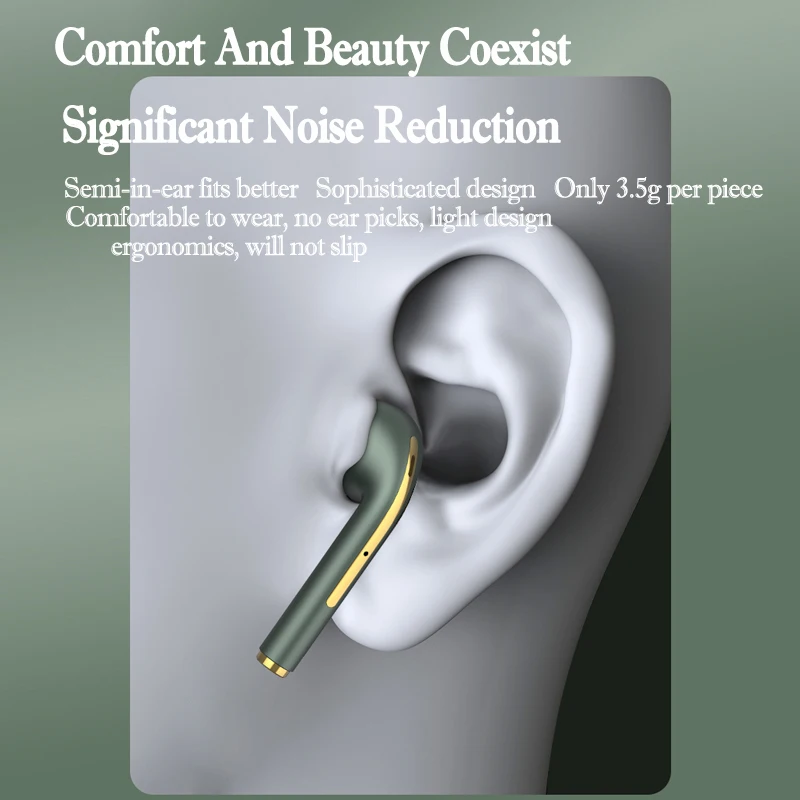

Wireles Bluetooth Headphones Stereo True Headphone Earbuds High sound quality binaural Noise reduction