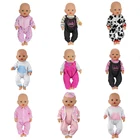 Комплект кукольной одежды для отдыха, 17 дюймов, 43 см, кукольная одежда, аксессуары для новорожденных, костюм для детского праздника на день рождения