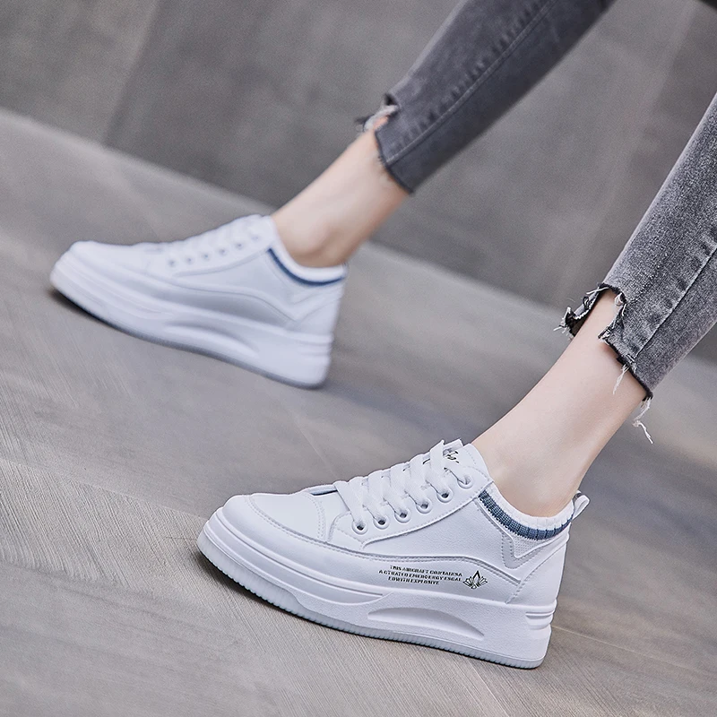 

LLOGAI Fashion Women Sports Shoes Thick Soled Heightened Design Brand Casual Shoes Comfortable Breathable Snesakers Sapato