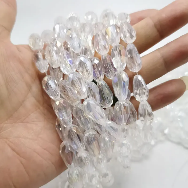 3 Хрустальная подвеска 6X8-10X15mm чешские стеклянные Висячие граненые бусины китайские бисерные поделки по оптовой цене ювелирные аксессуары - Цвет: 3