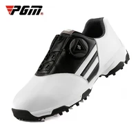 pgm childrens lightweight golf shoes waterproof rotating shoeslace sneakers non slip spikes breathable shoes d0847