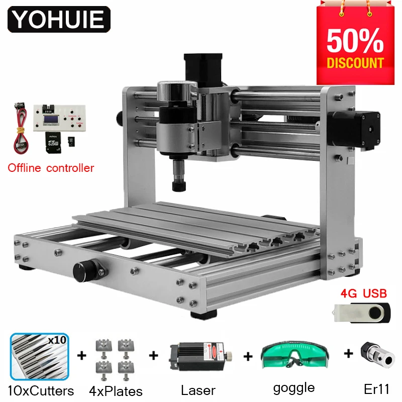 Лазерный гравер CNC3018 фрезерный гравировальный станок GRBL сделай сам из
