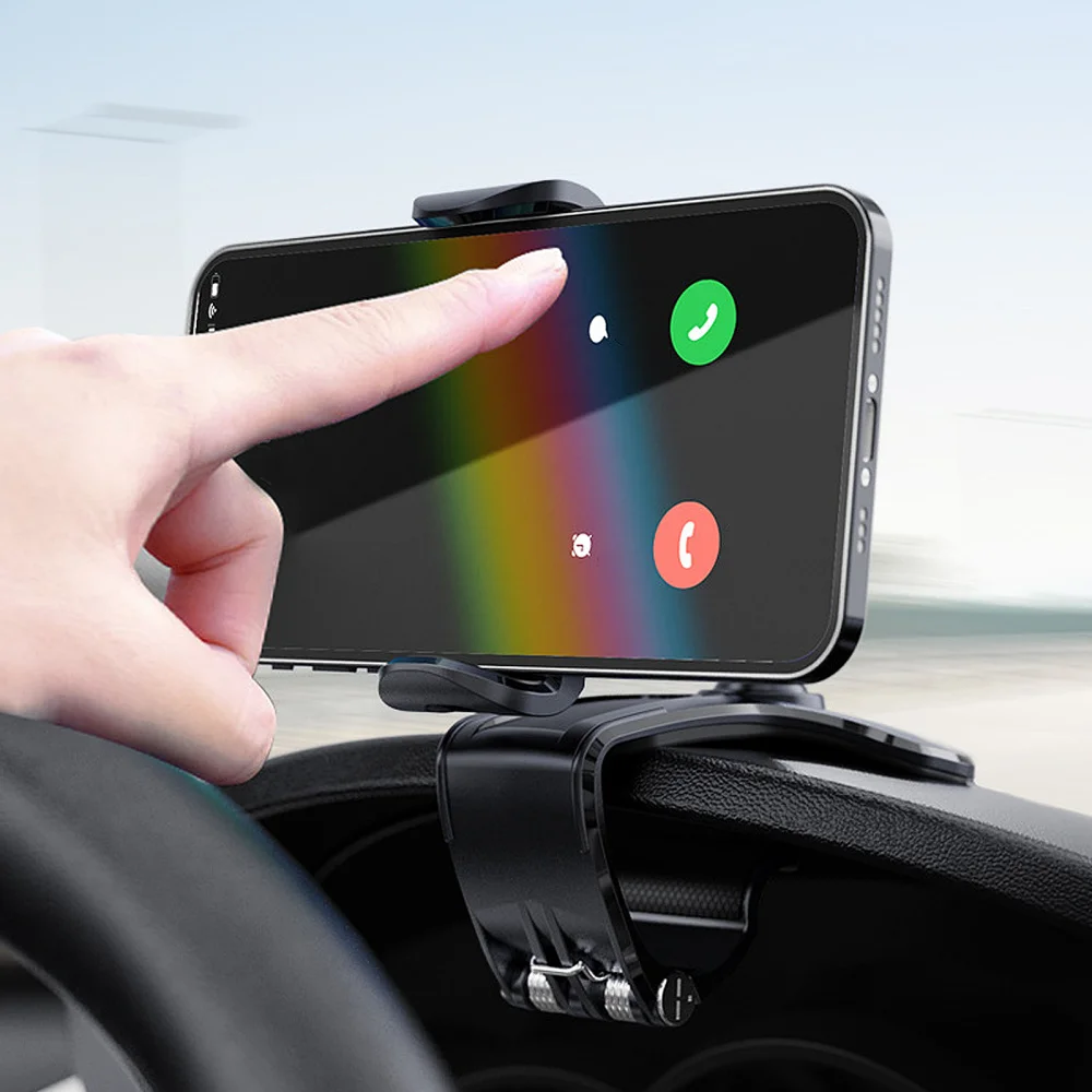 

Durable Car Phone Holder Auto Dashboard Cell Phone Mount Black Phone Stand