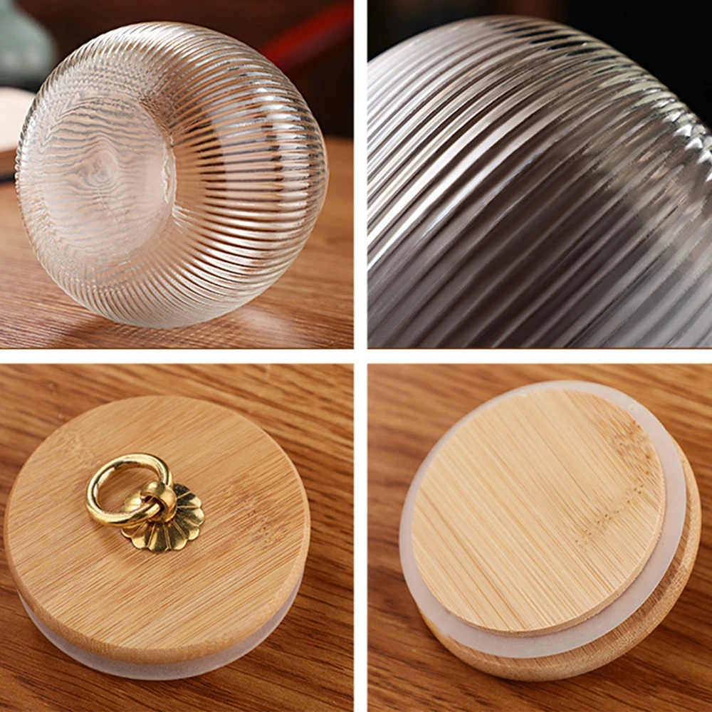 Бамбуковая крышка кухонные бутылки для хранения банка герметичный контейнер еды