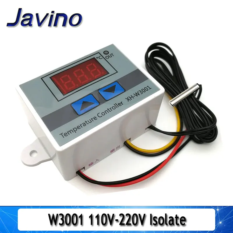 W3001 110V 220V 12V 24V Digital Temperature Controller Thermostat Thermoregulator Aquarium Incubator Water Heater Temp Regulator - Цвет: AC 110V-220V Isolate